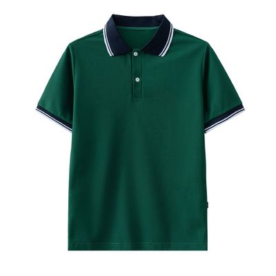 Camisetas de manga corta de algodón mezcla de poliéster Pique ropa escolar clásica