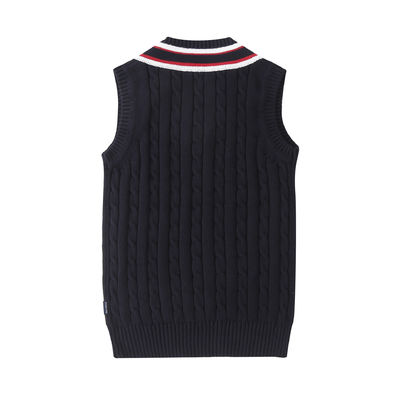 Servicio OEM ropa escolar para niños chaleco de punto Jumper lavable en máquina